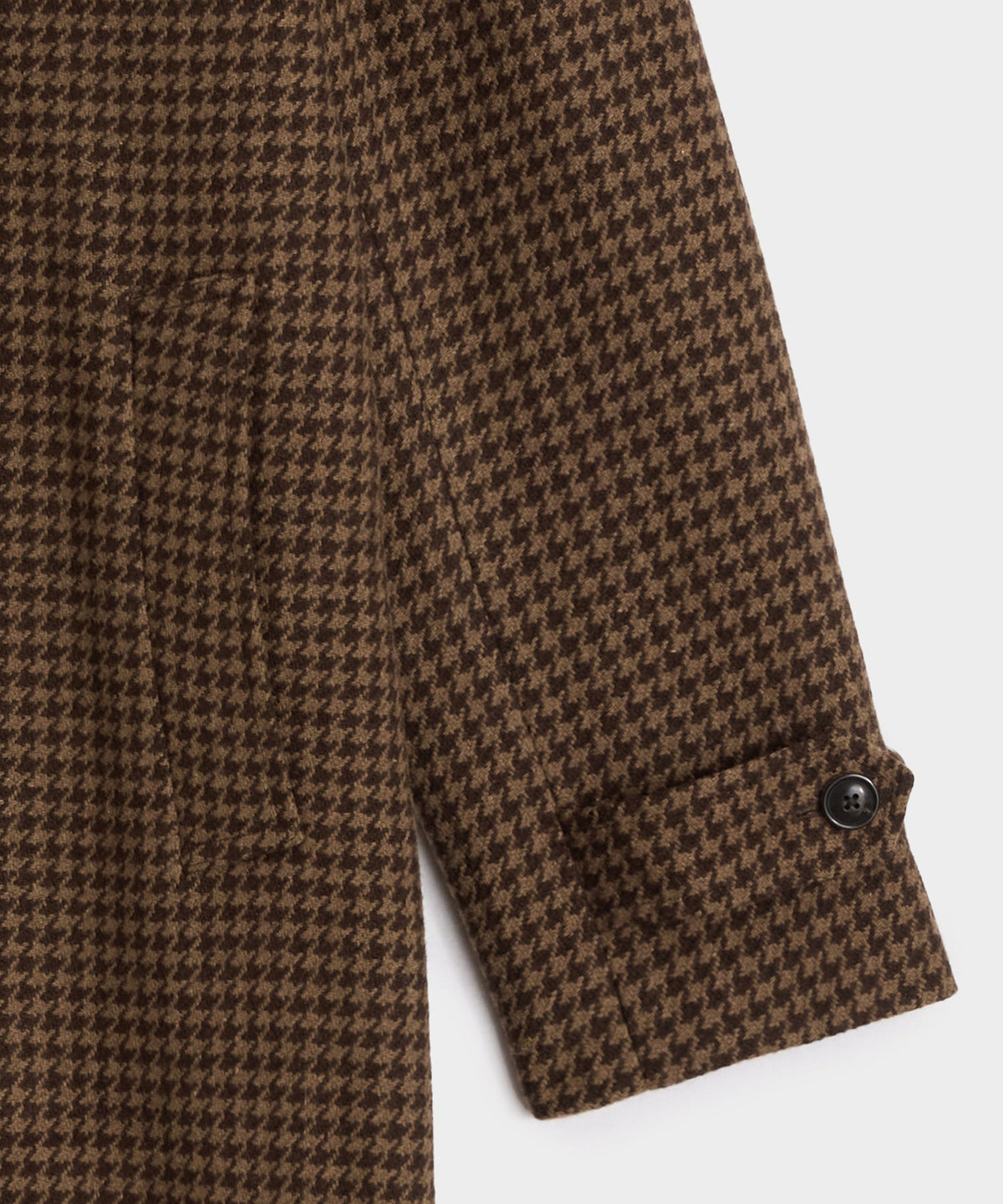 Todd Snyder Italian Houndstooth Balmacaan - Dark Brown