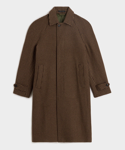 Todd Snyder Italian Houndstooth Balmacaan - Dark Brown