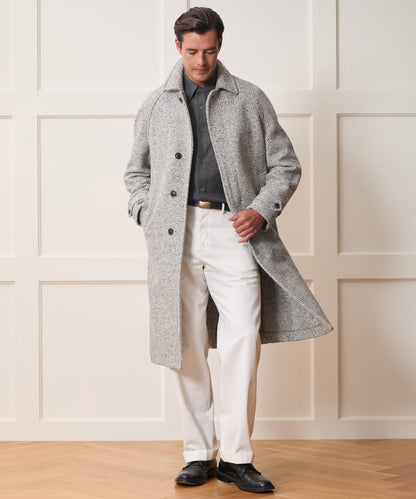 Todd Snyder Italian Herringbone Balmacaan - Charcoal
