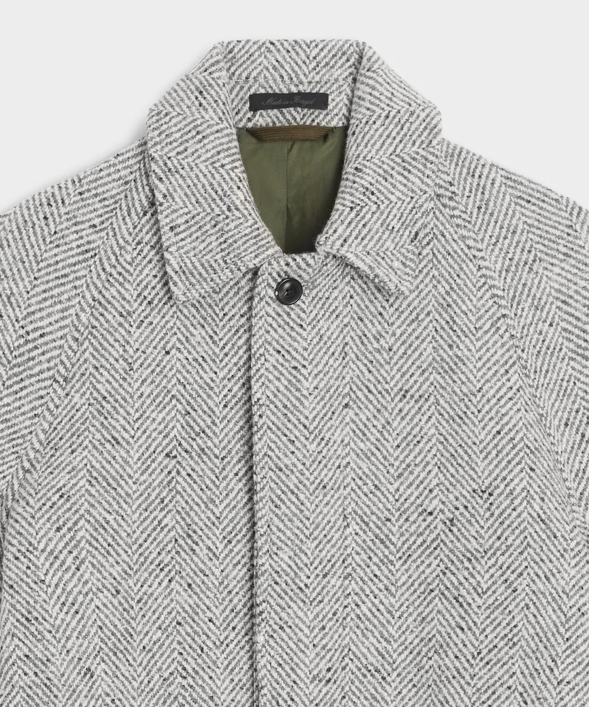 Todd Snyder Italian Herringbone Balmacaan - Charcoal