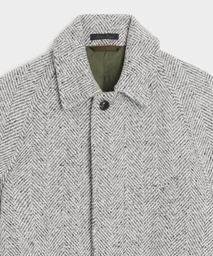 Todd Snyder Italian Herringbone Balmacaan - Charcoal
