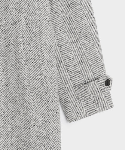 Todd Snyder Italian Herringbone Balmacaan - Charcoal