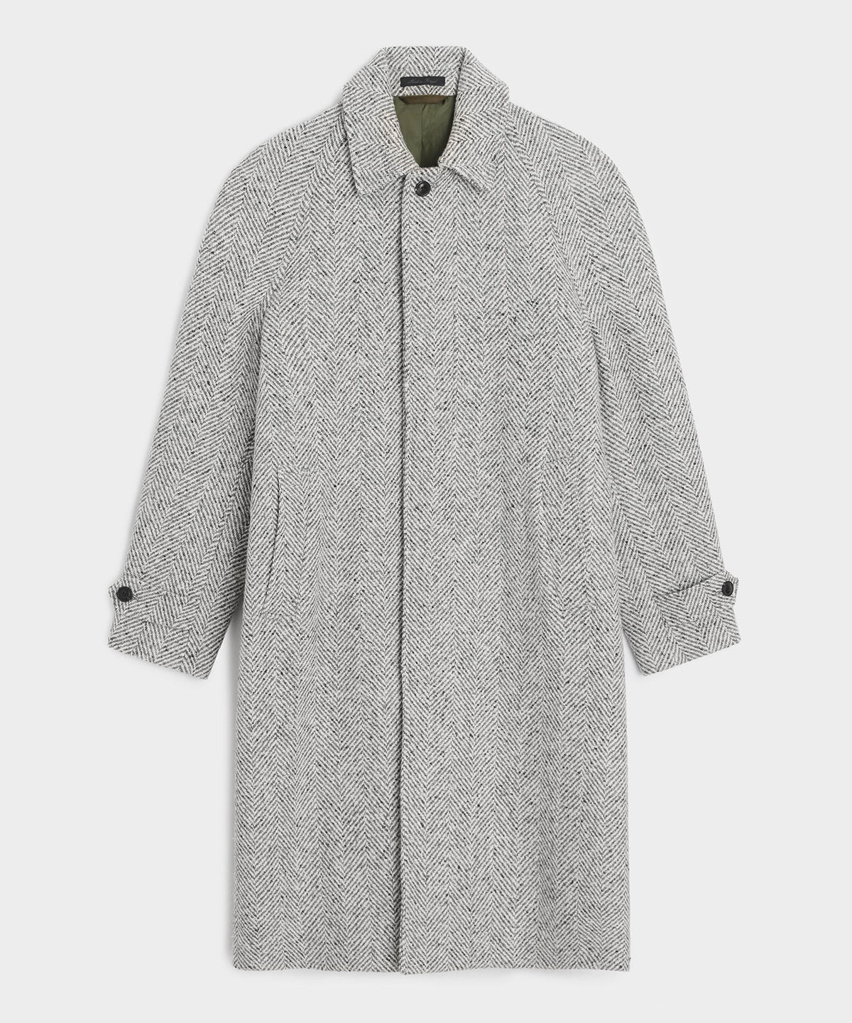 Todd Snyder Italian Herringbone Balmacaan - Charcoal