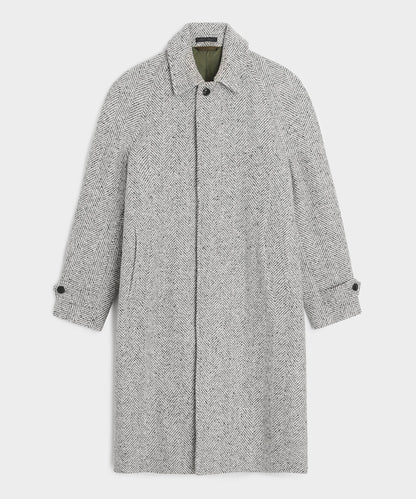 Todd Snyder Italian Herringbone Balmacaan - Charcoal
