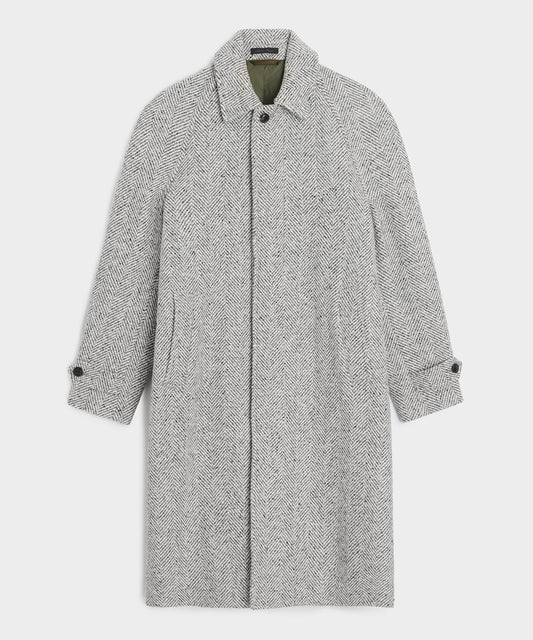 Todd Snyder Italian Herringbone Balmacaan - Charcoal