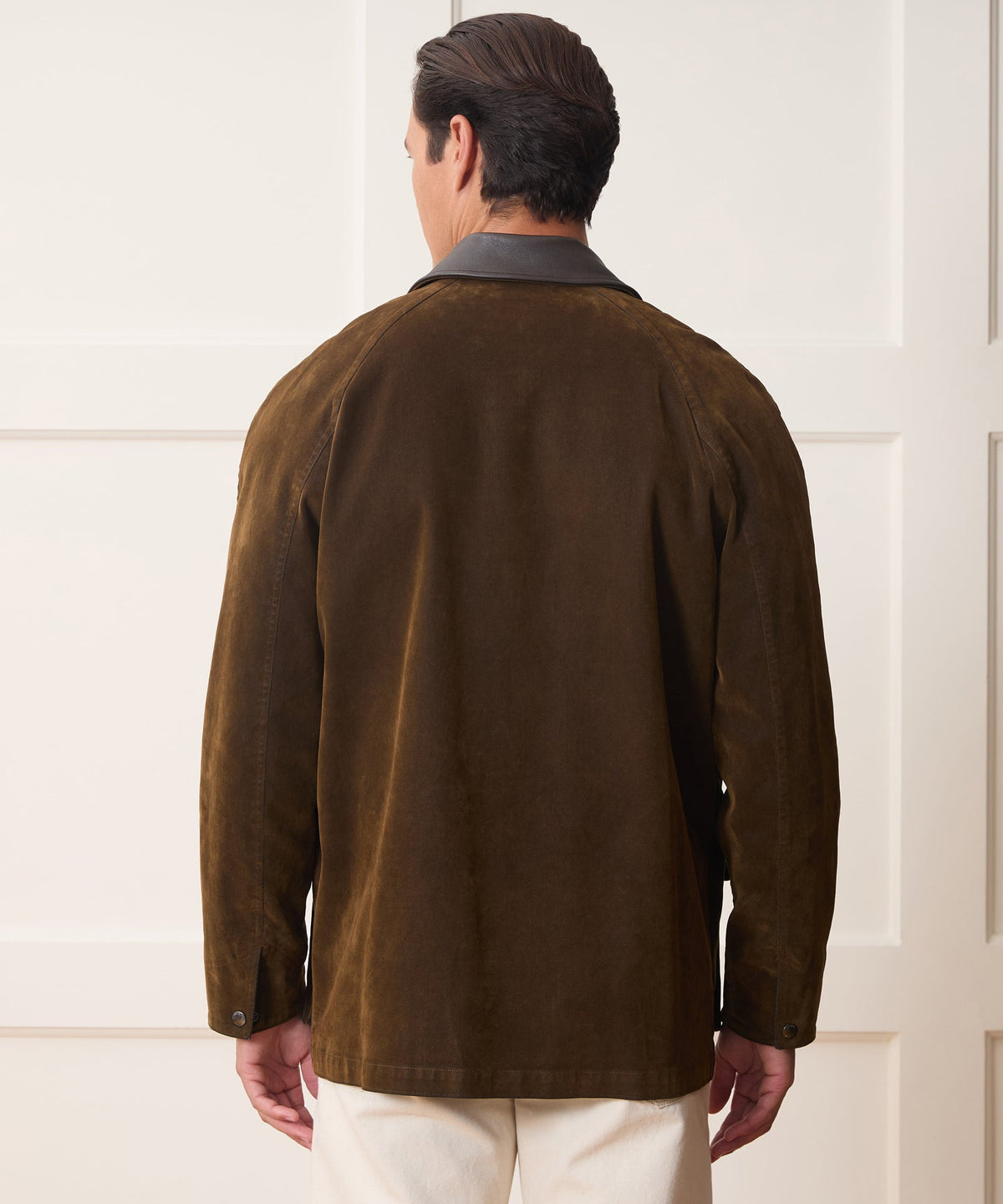 Todd Snyder Flocked Denim Long Stable Jacket - Brown