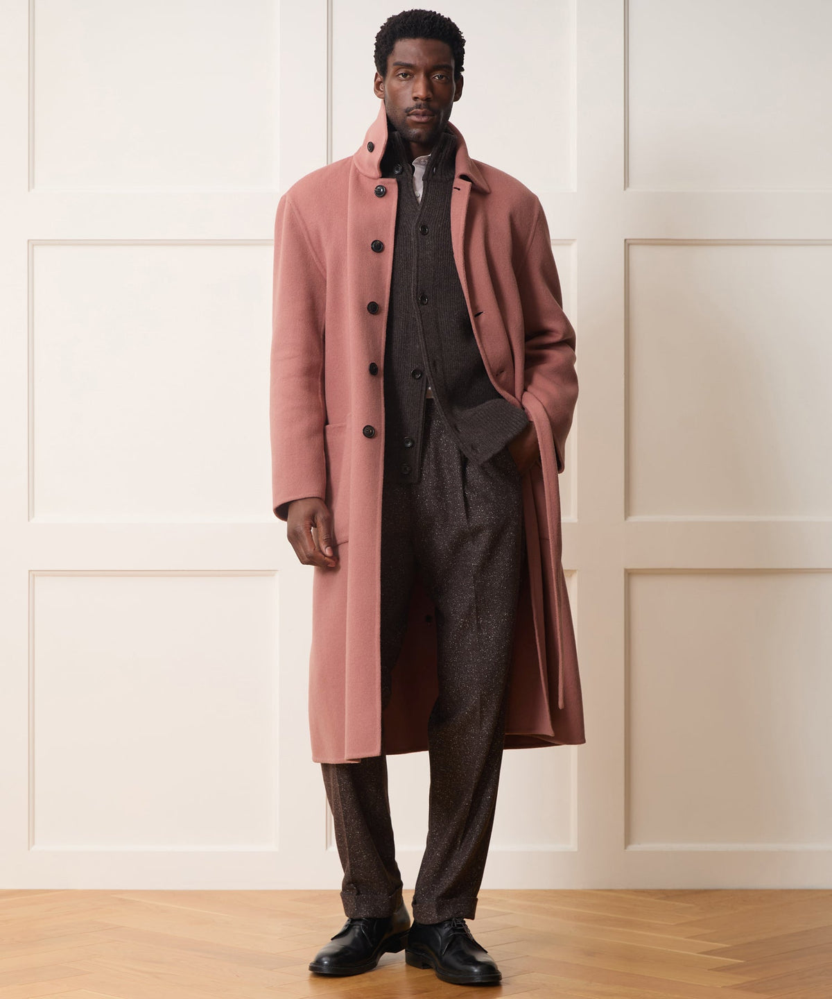 Todd Snyder Cashmere Belted Topcoat - Dusty Rose