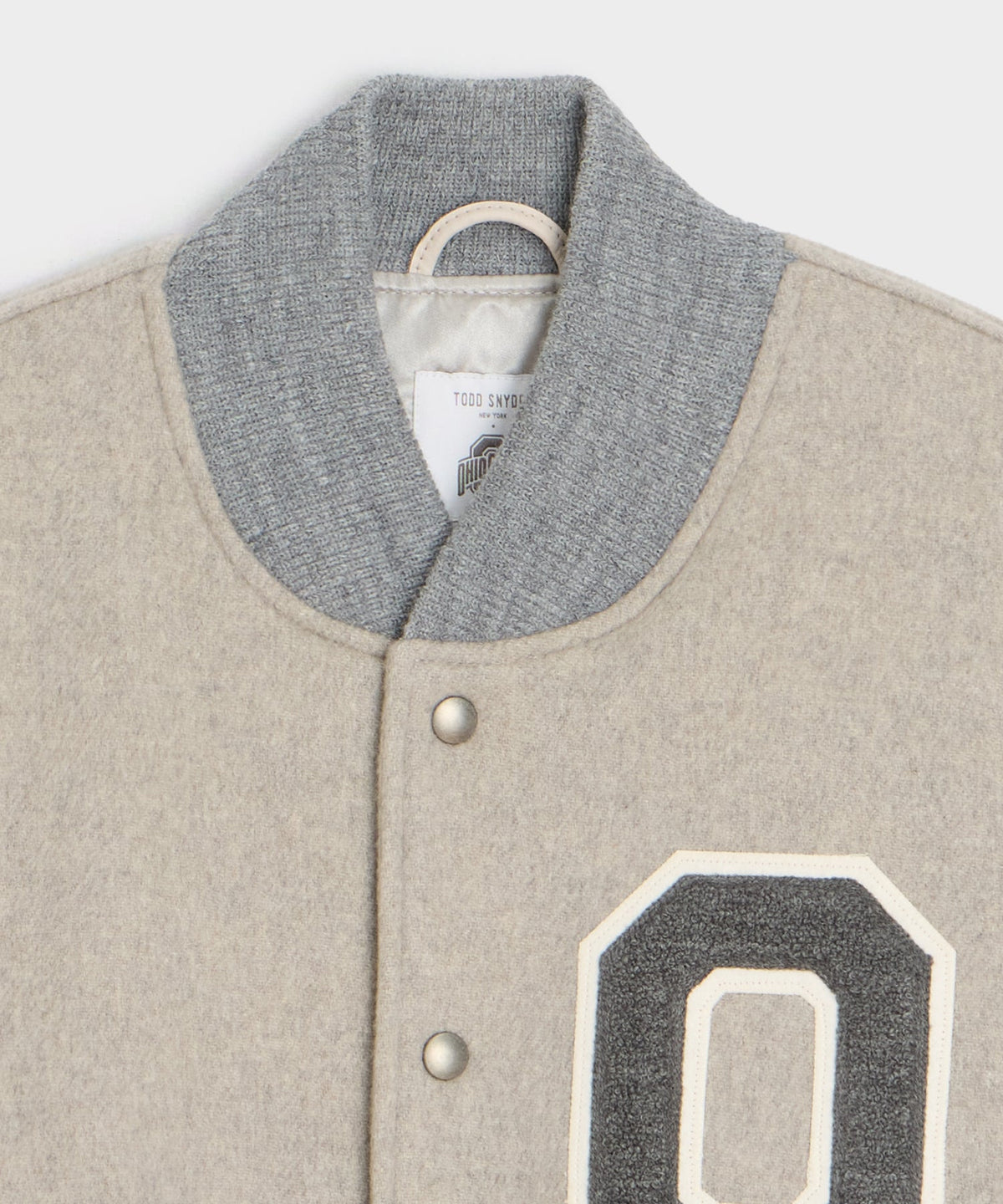 Todd Snyder Todd Snyder x The Ohio State University™ Letterman Jacket - Light Grey Heather