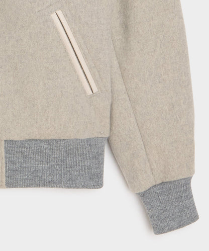 Todd Snyder Todd Snyder x The Ohio State University™ Letterman Jacket - Light Grey Heather