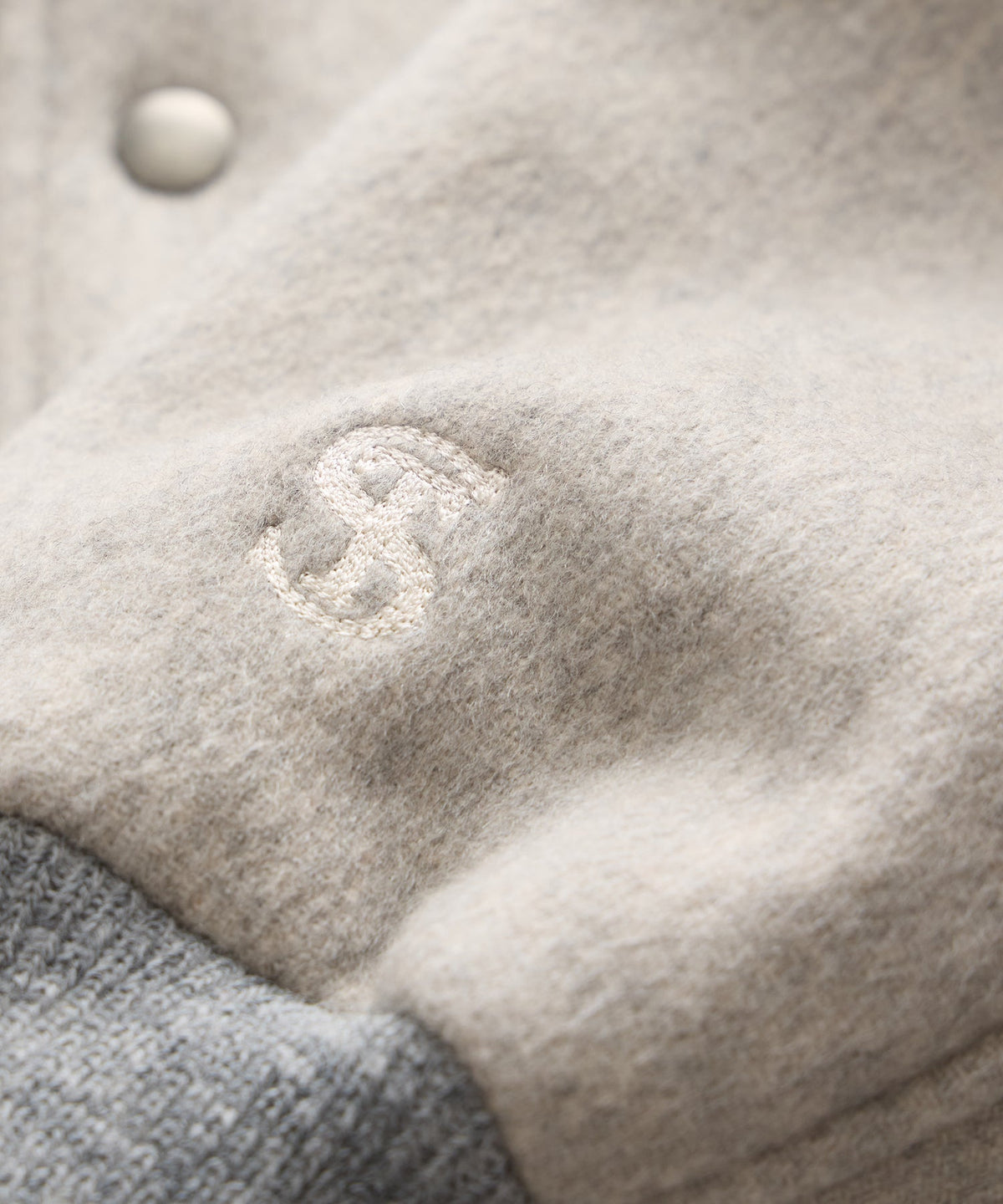 Todd Snyder Todd Snyder x The Ohio State University™ Letterman Jacket - Light Grey Heather