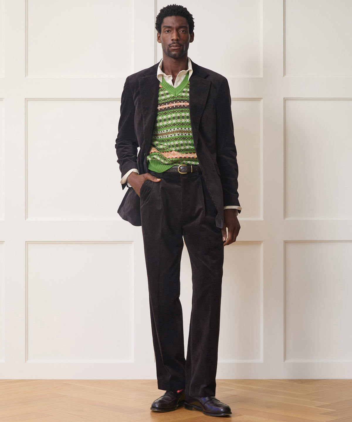 Todd Snyder Italian Wide Wale Corduroy Wythe Trouser - Dark Brown