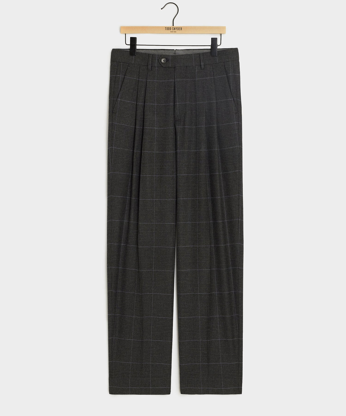 Todd Snyder Italian Glen Plaid Wythe Trouser - Charcoal