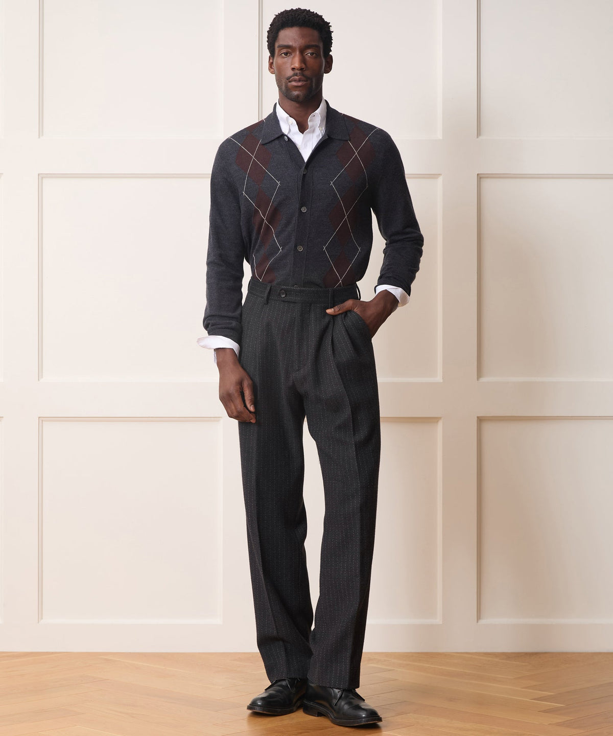 Todd Snyder Italian Wool-Cashmere Wythe Trouser - Charcoal