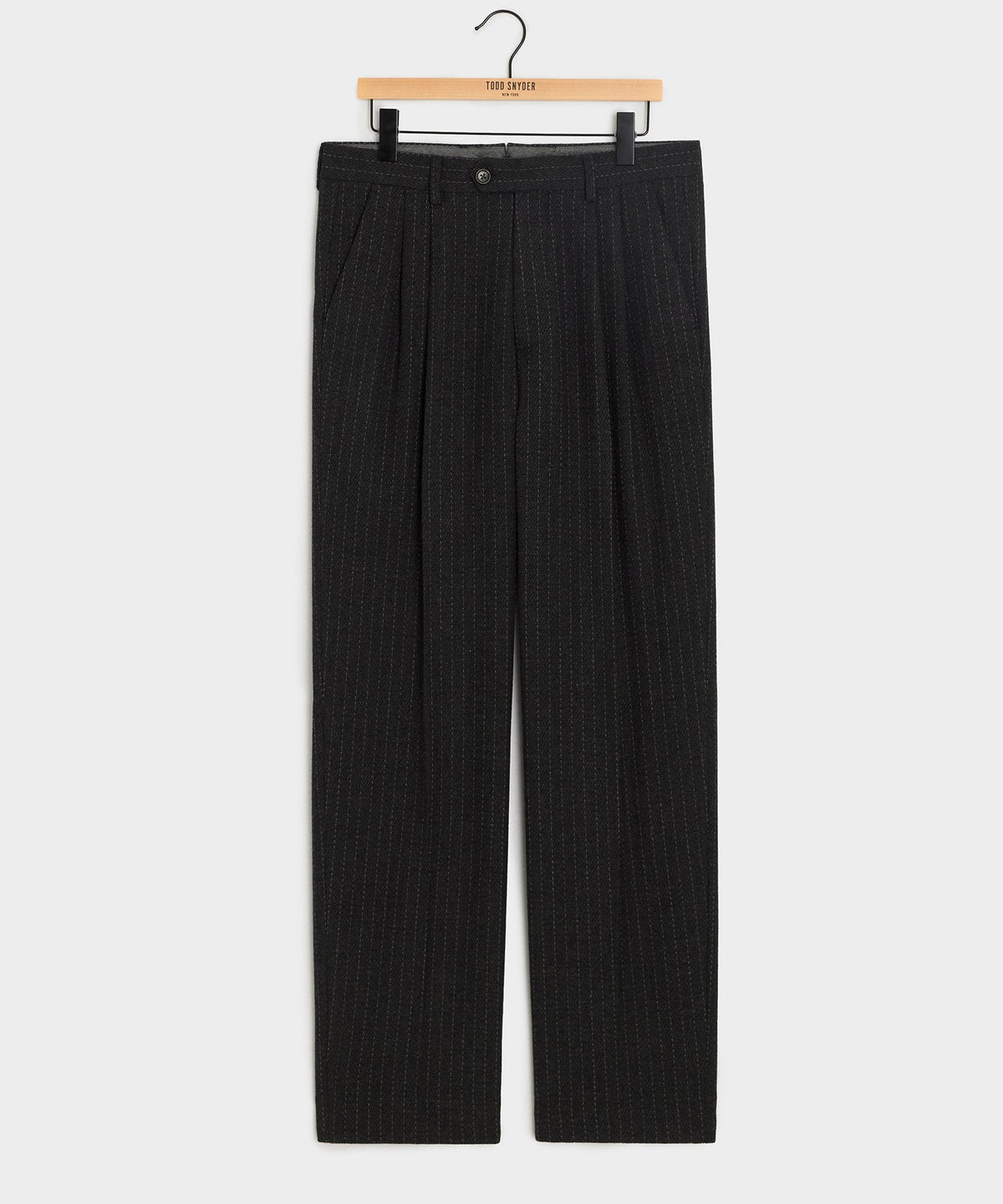 Todd Snyder Italian Wool-Cashmere Wythe Trouser - Charcoal