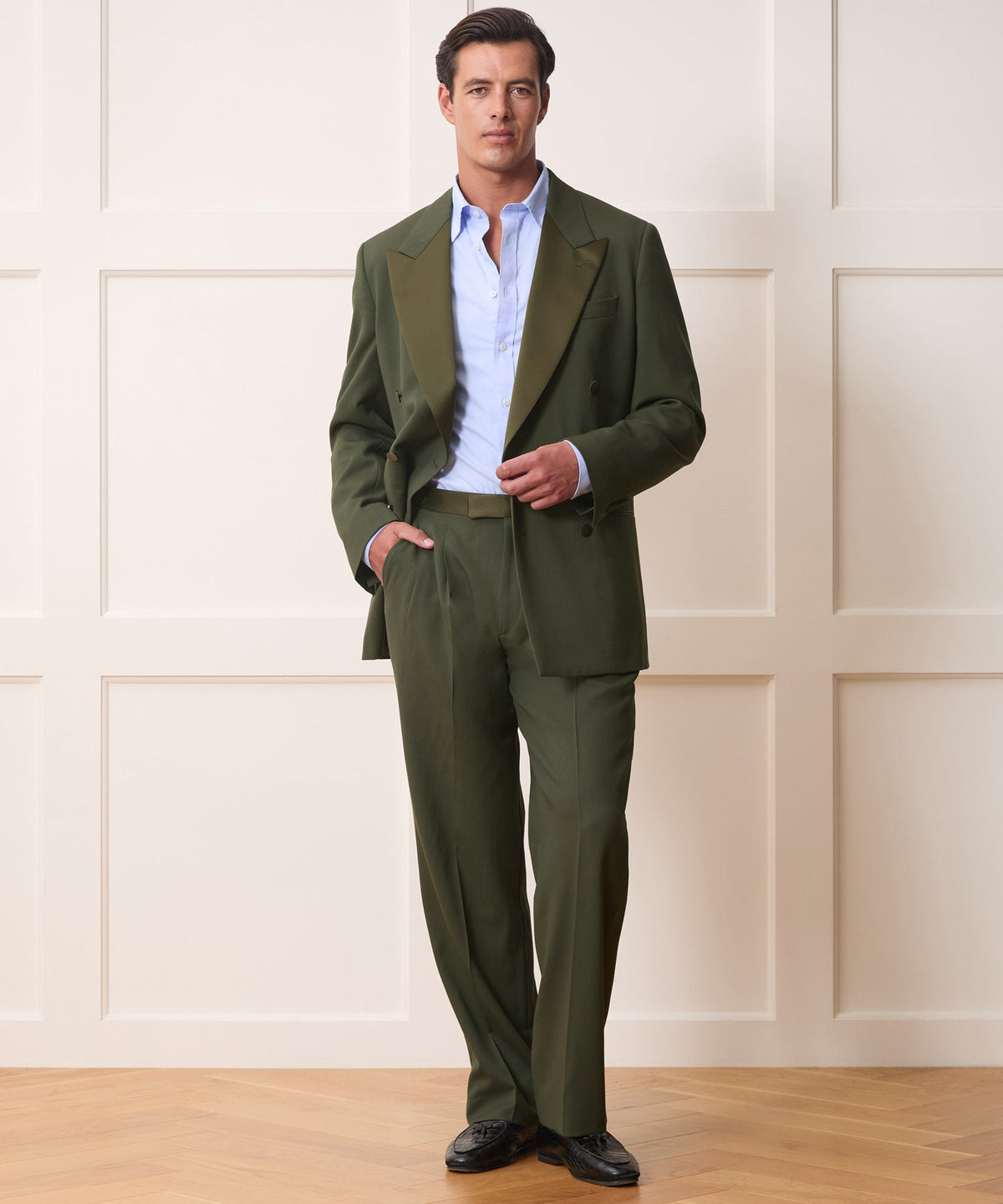 Todd Snyder Italian Gabardine Tuxedo Trouser - Snyder Olive