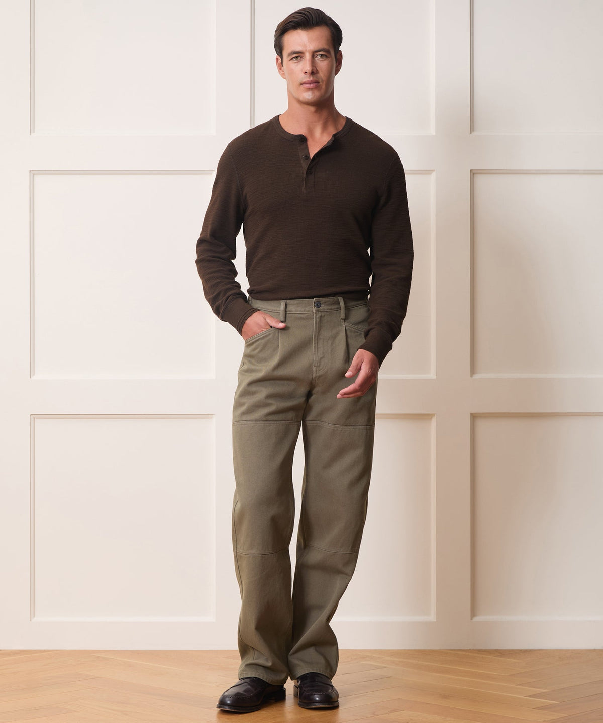 Todd Snyder Pleated Welder Pant - Fogstone