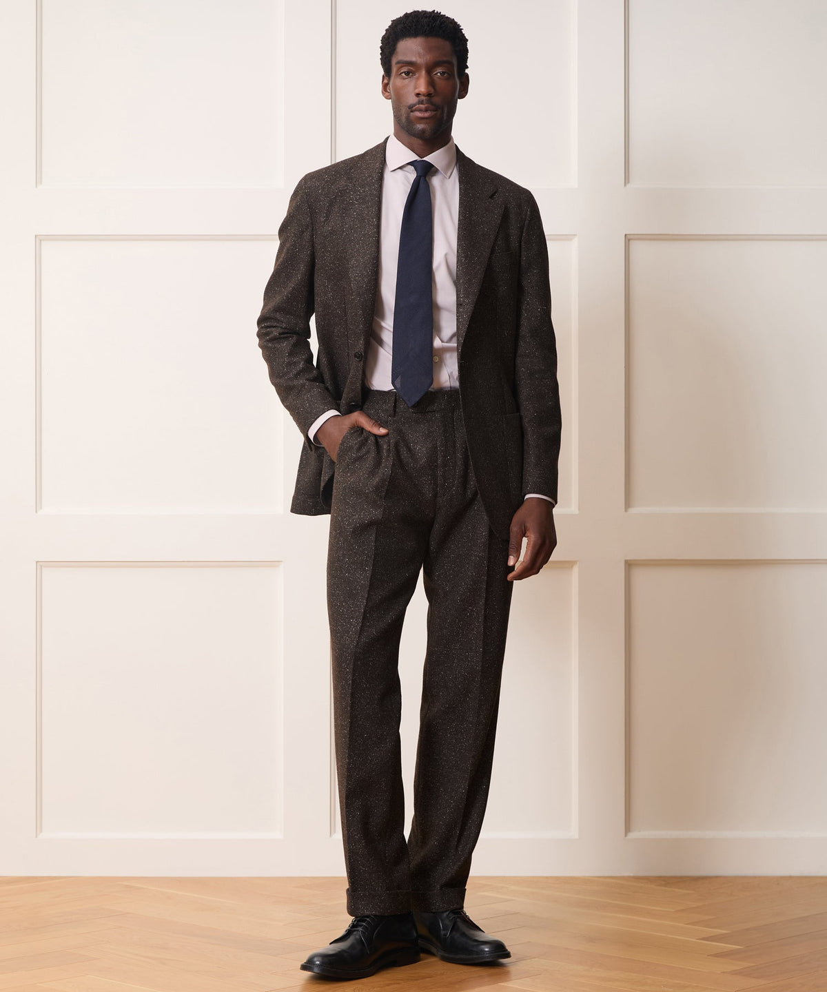 Todd Snyder Italian Silk-Donegal Madison Trouser - Brown