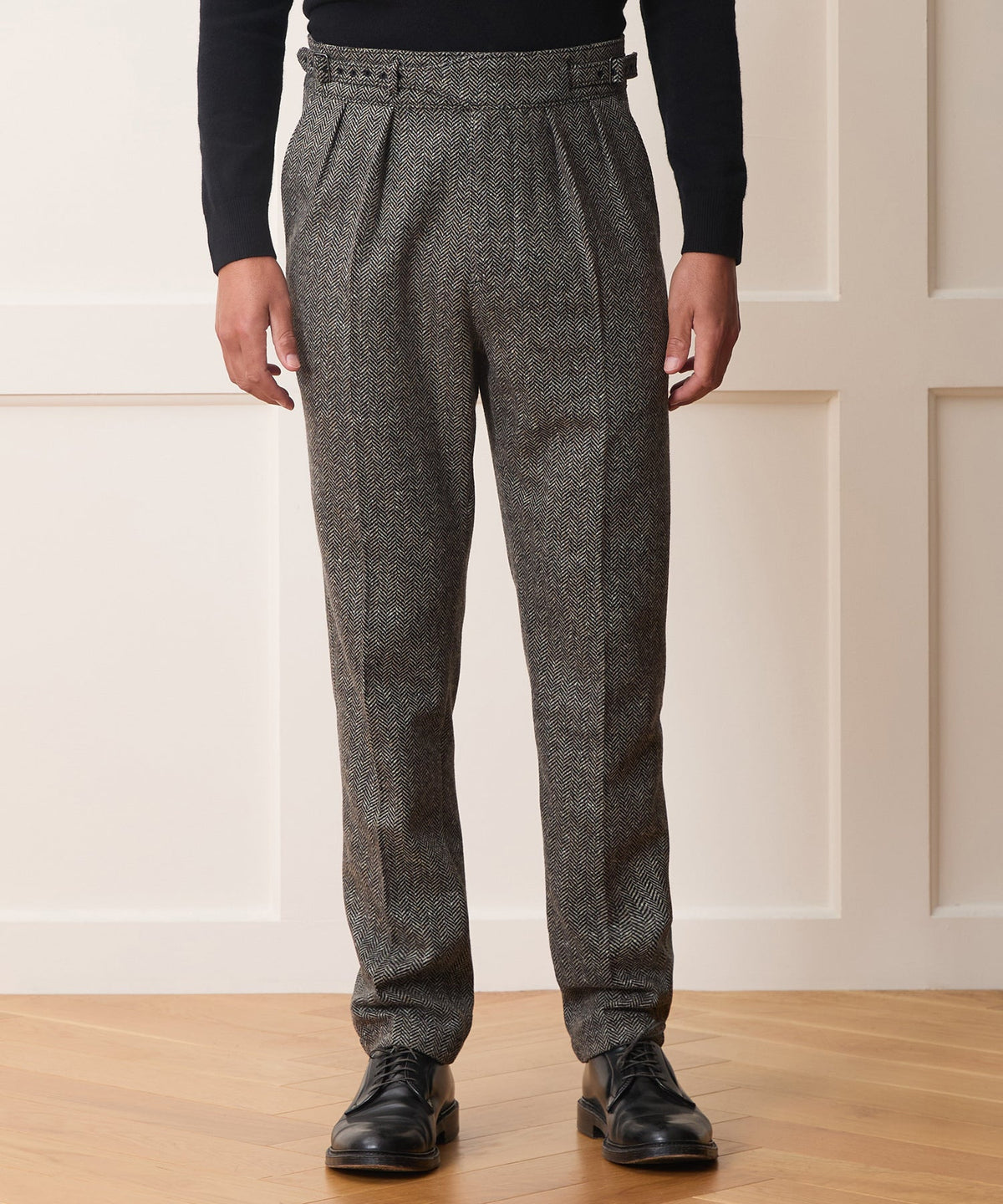 Todd Snyder Italian Donegal Herringbone Gurkha Trouser - Cream