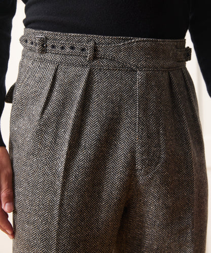 Todd Snyder Italian Donegal Herringbone Gurkha Trouser - Cream