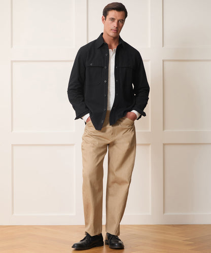 Todd Snyder Chamois Cape Shirt - Black