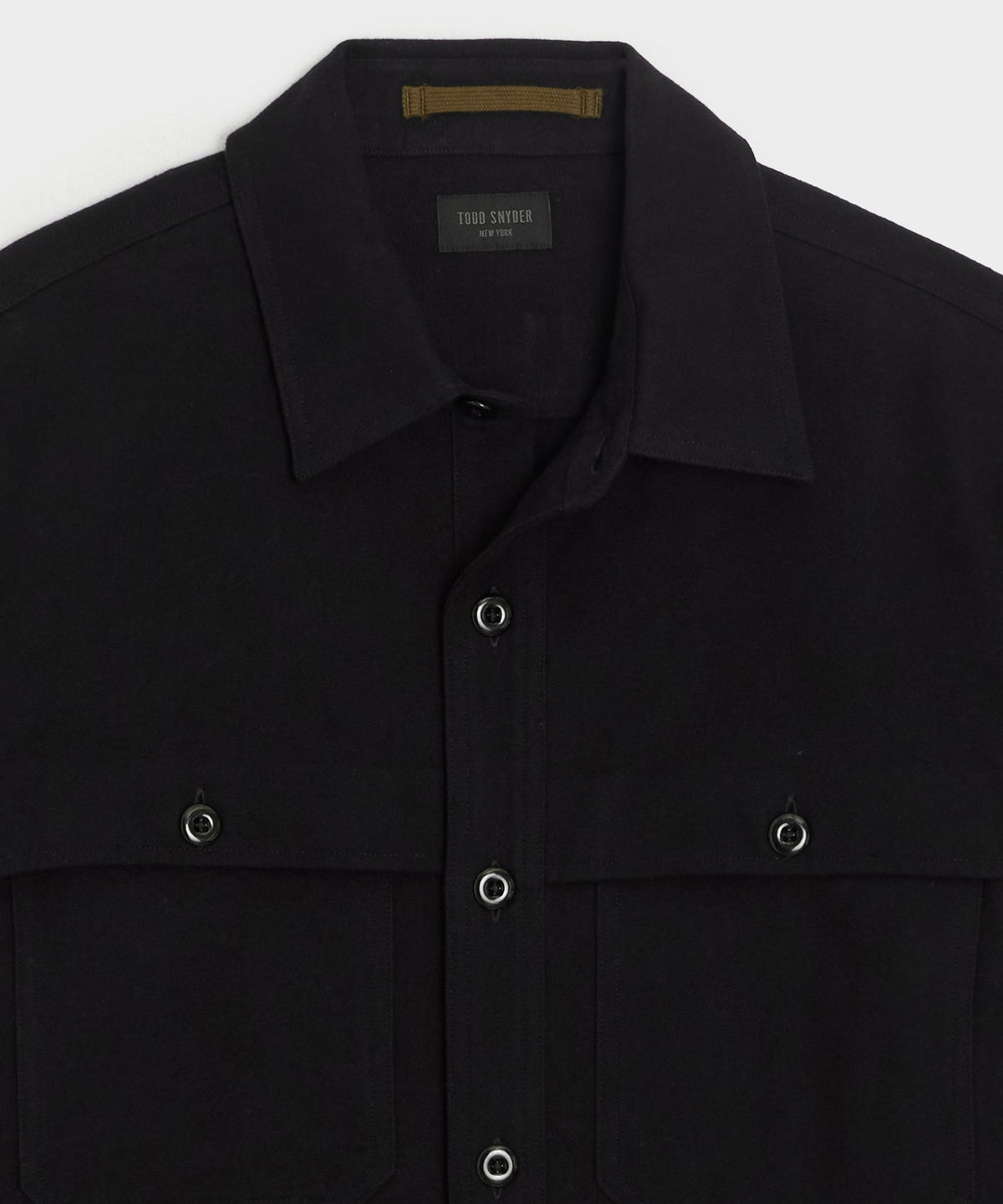 Todd Snyder Chamois Cape Shirt - Black