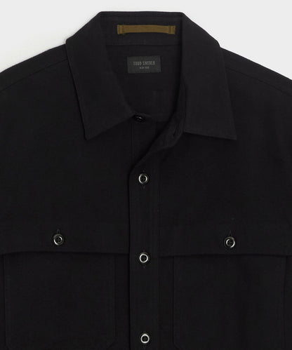 Todd Snyder Chamois Cape Shirt - Black