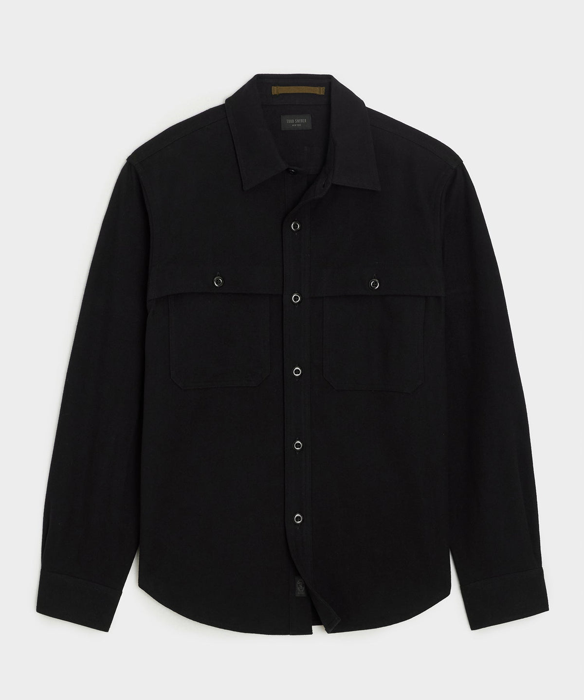 Todd Snyder Chamois Cape Shirt - Black