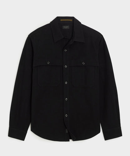 Todd Snyder Chamois Cape Shirt - Black