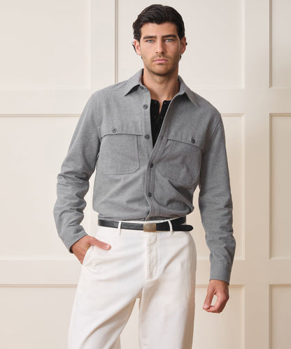 Todd Snyder Chamois Cape Shirt - Charcoal