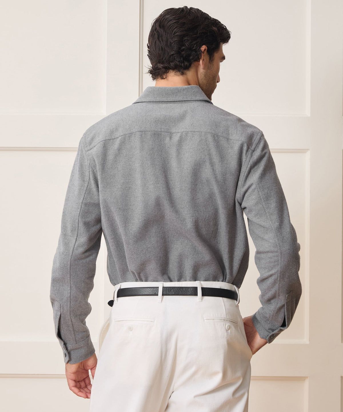 Todd Snyder Chamois Cape Shirt - Charcoal