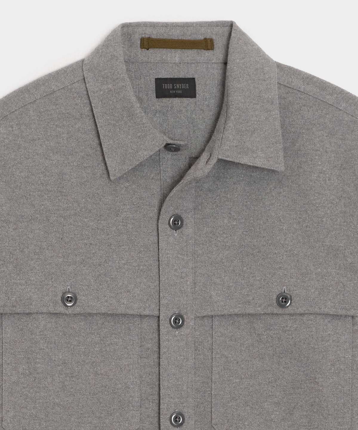 Todd Snyder Chamois Cape Shirt - Charcoal