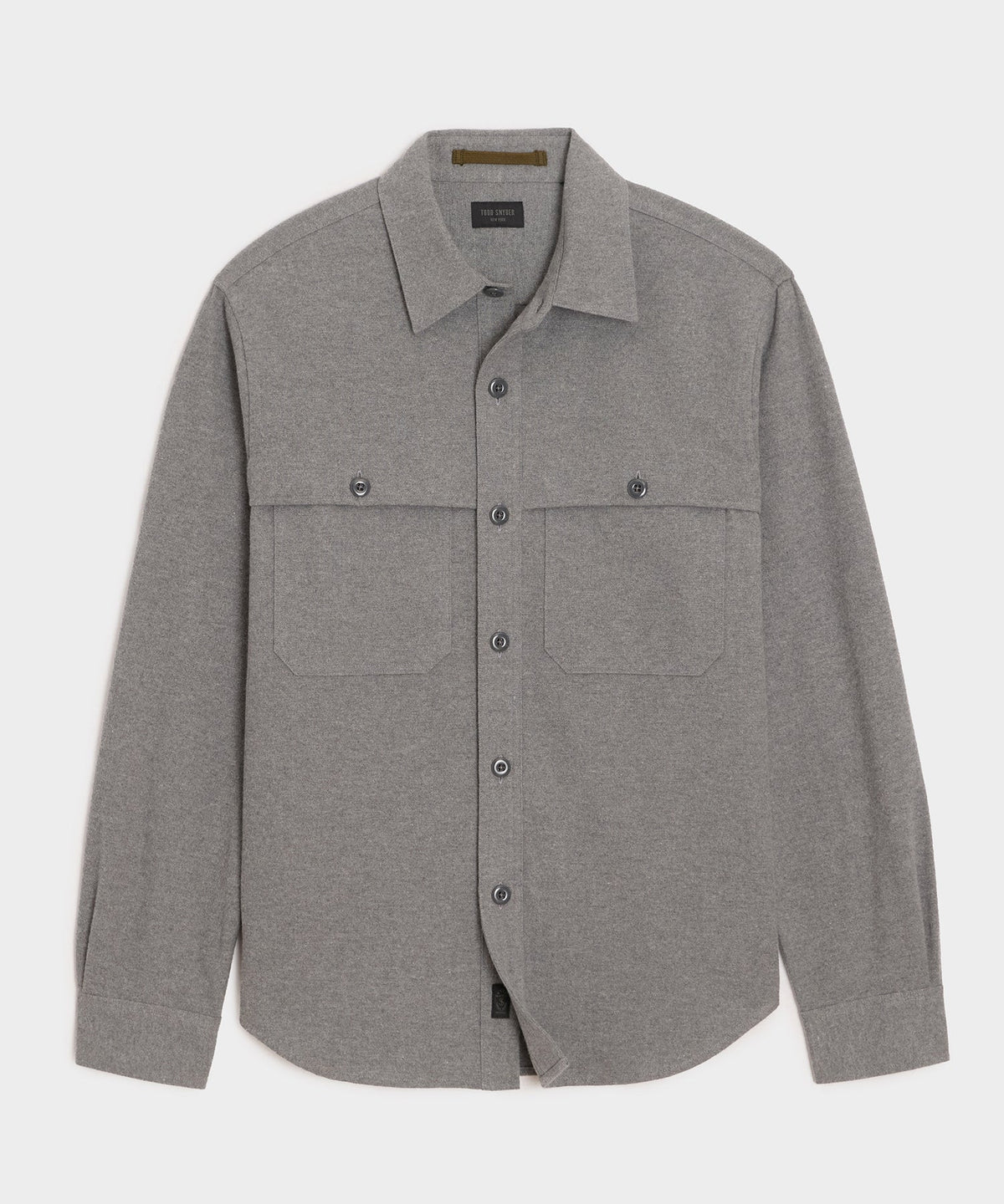 Todd Snyder Chamois Cape Shirt - Charcoal