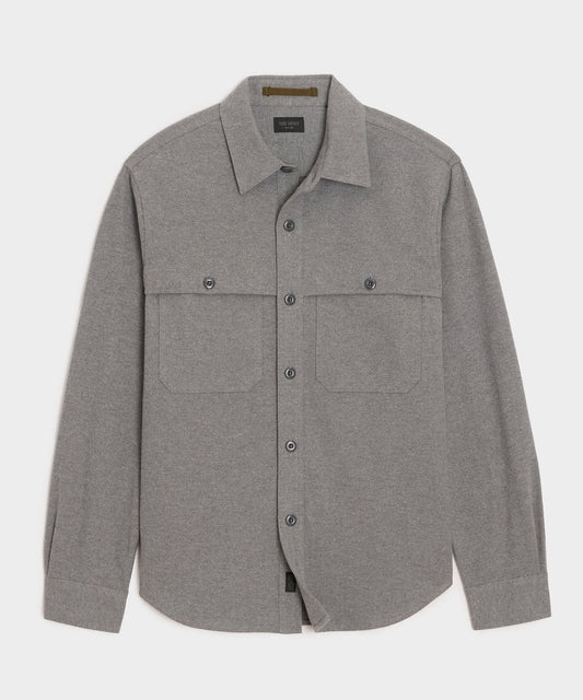 Todd Snyder Chamois Cape Shirt - Charcoal