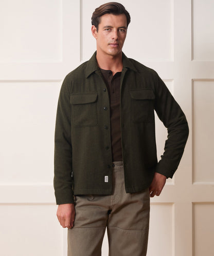 Todd Snyder Pinstripe Field Shirt - Olive
