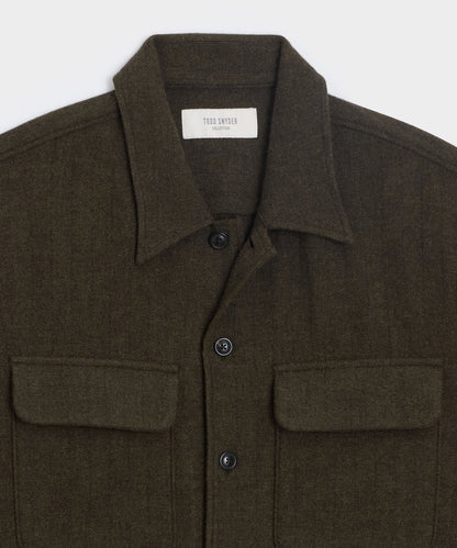 Todd Snyder Pinstripe Field Shirt - Olive