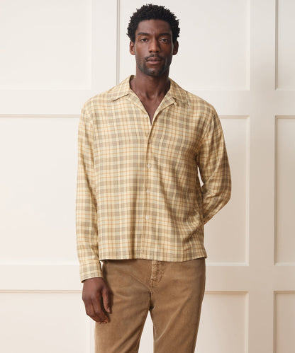 Todd Snyder Brushed Camp Shirt - Dune Brown
