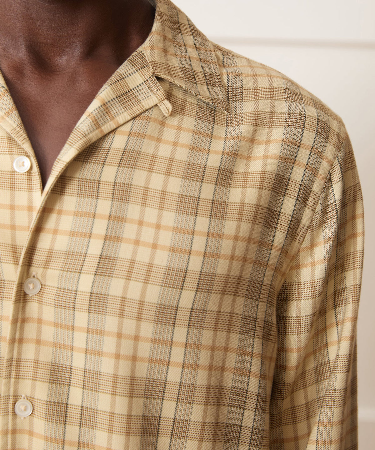 Todd Snyder Brushed Camp Shirt - Dune Brown