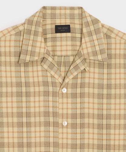 Todd Snyder Brushed Camp Shirt - Dune Brown