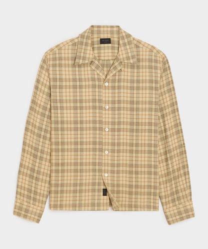 Todd Snyder Brushed Camp Shirt - Dune Brown