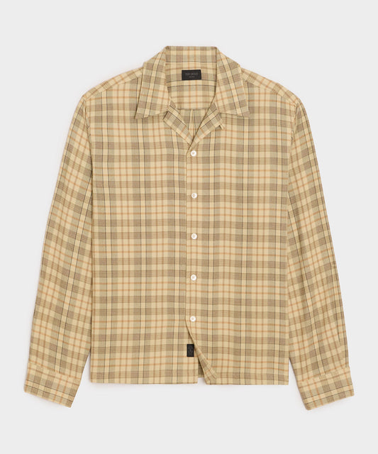 Todd Snyder Brushed Camp Shirt - Dune Brown