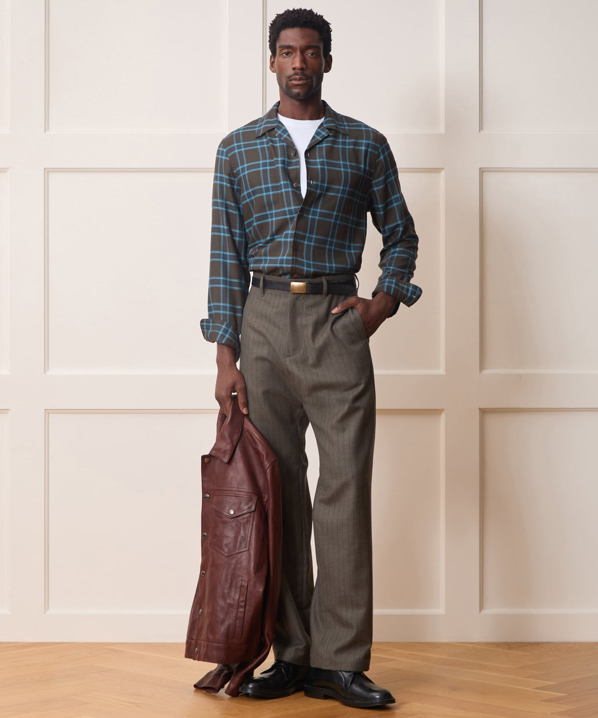 Todd Snyder Brushed Camp Shirt - Caviar