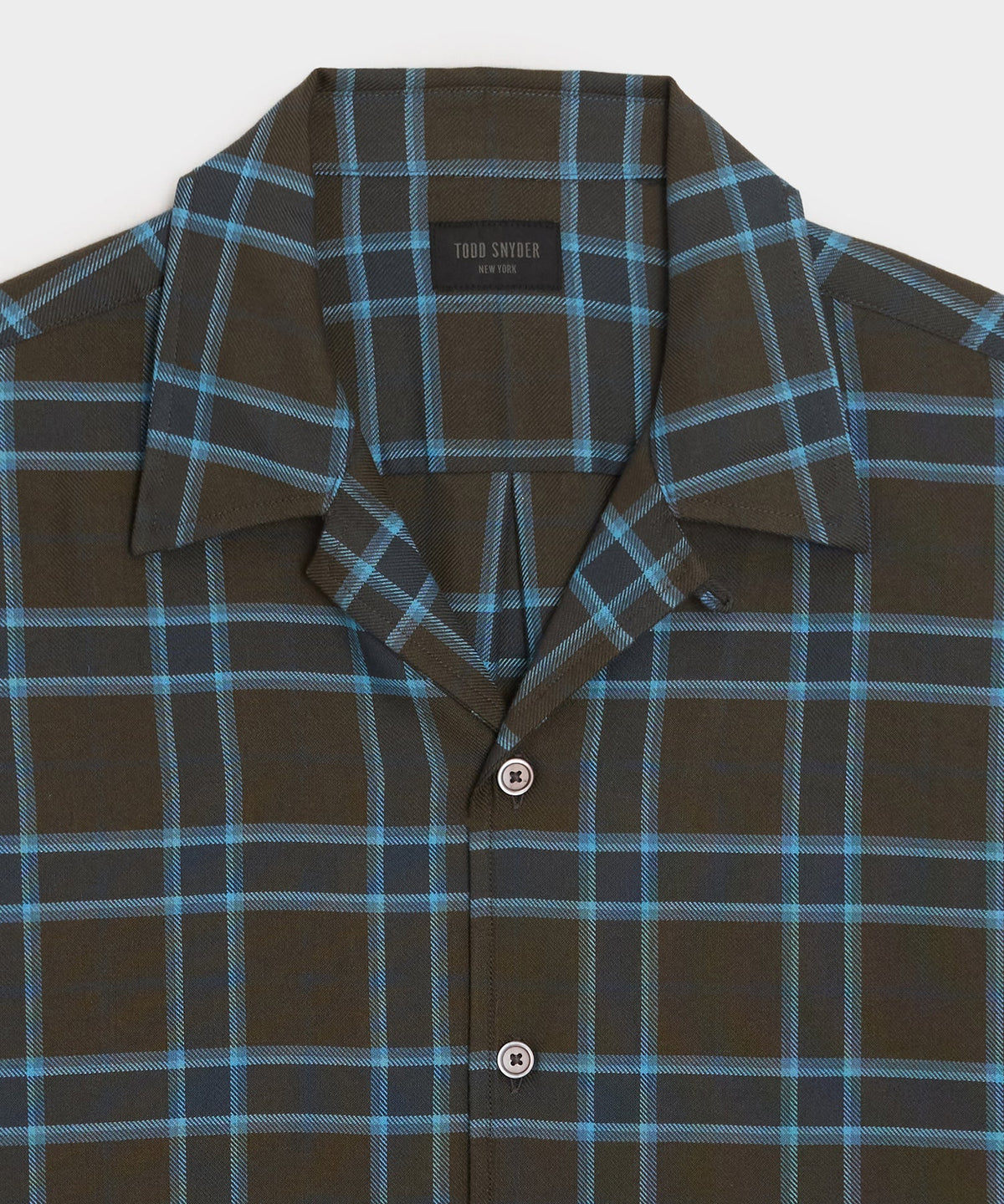 Todd Snyder Brushed Camp Shirt - Caviar