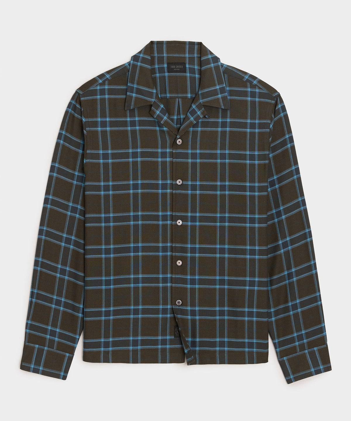 Todd Snyder Brushed Camp Shirt - Caviar