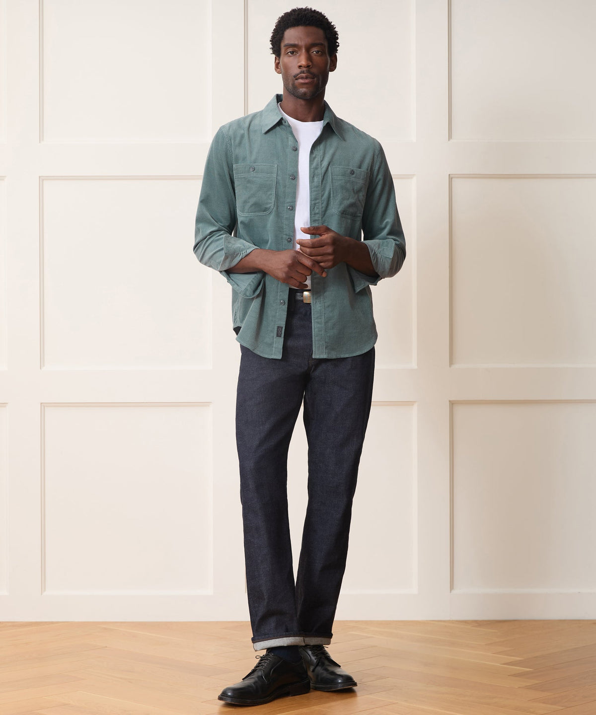 Todd Snyder Corduroy Work Shirt - Dusty Horizon