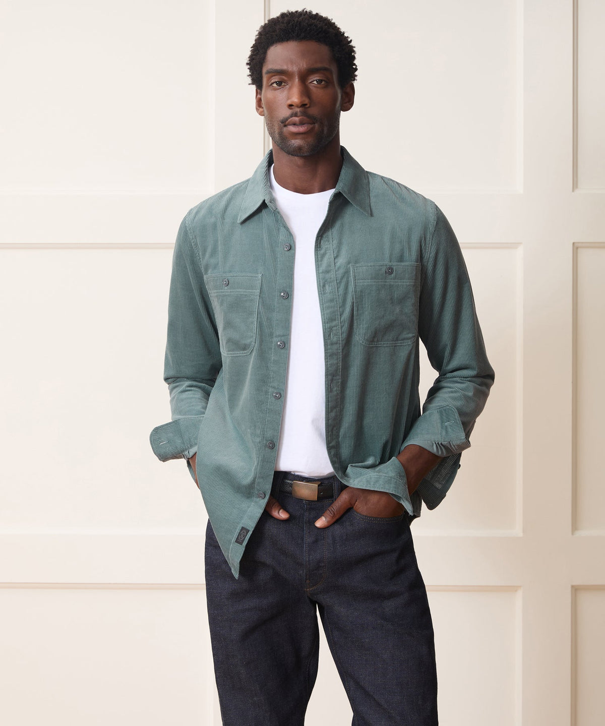 Todd Snyder Corduroy Work Shirt - Dusty Horizon