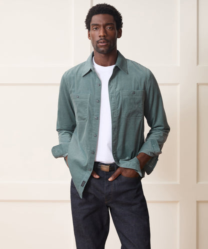 Todd Snyder Corduroy Work Shirt - Dusty Horizon