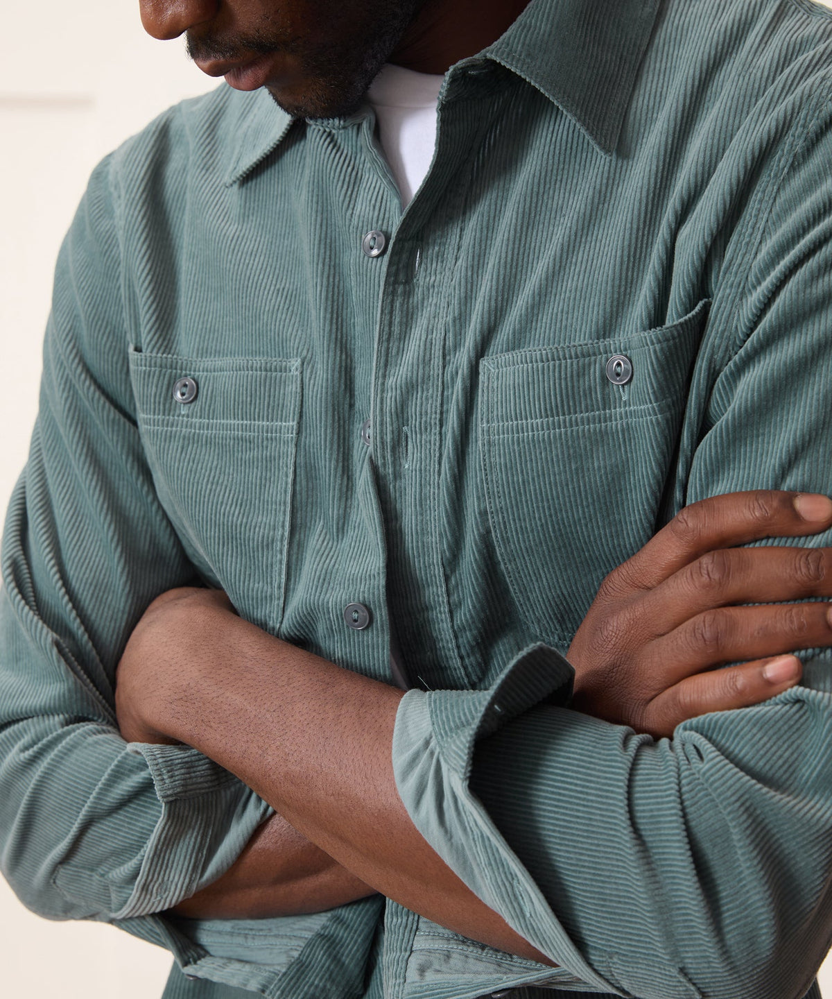 Todd Snyder Corduroy Work Shirt - Dusty Horizon