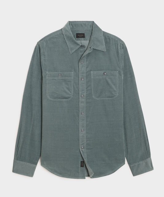 Todd Snyder Corduroy Work Shirt - Dusty Horizon