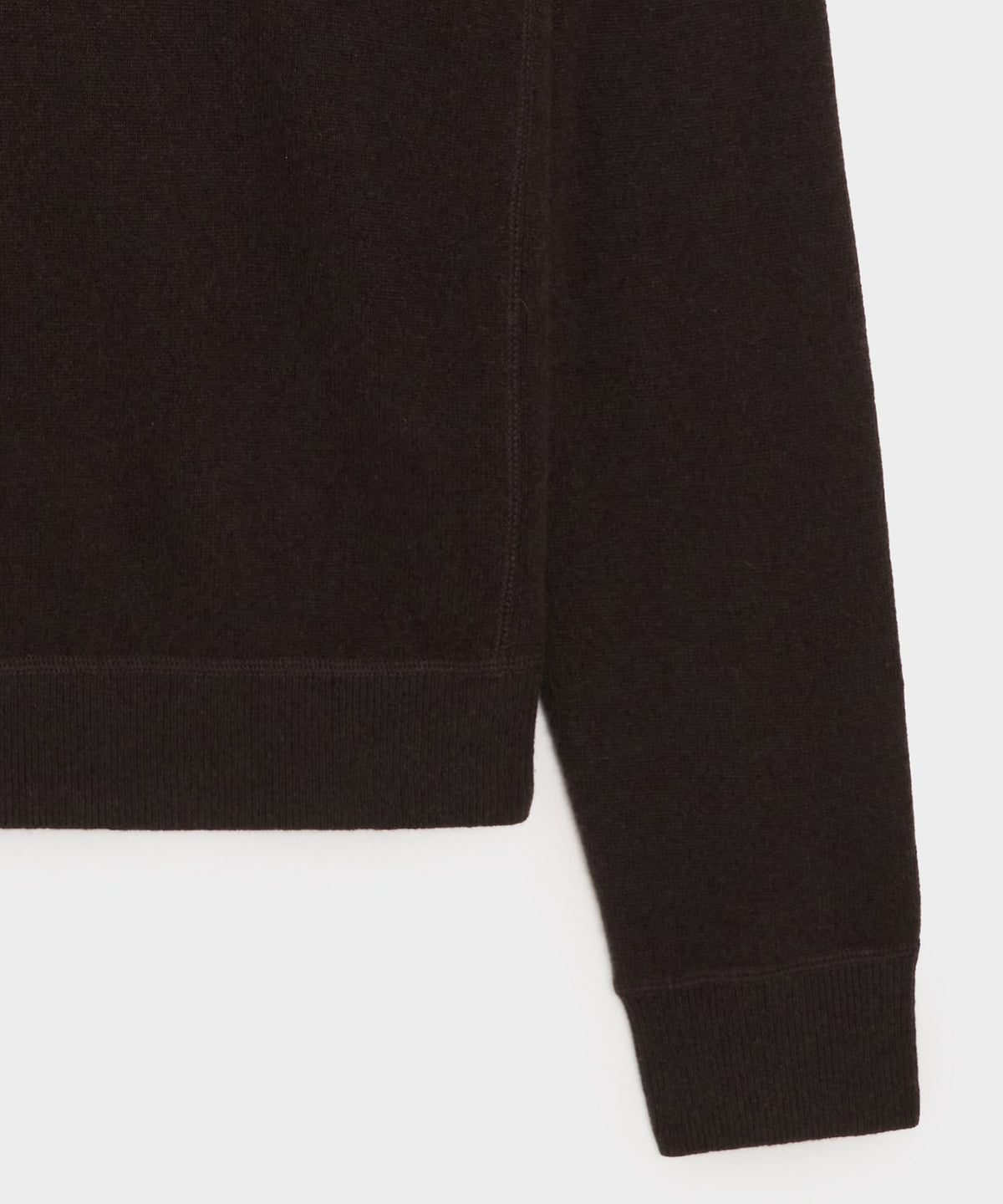 Todd Snyder Cashmere Quarter-Zip Sweater Polo - Espresso Bean