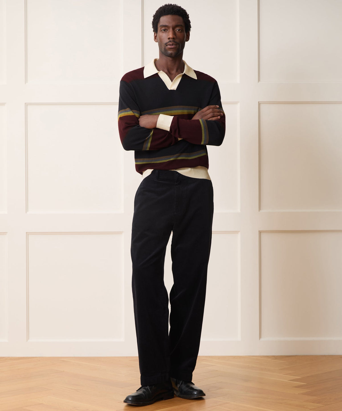 Todd Snyder Woodford Sweater Polo - Winestain